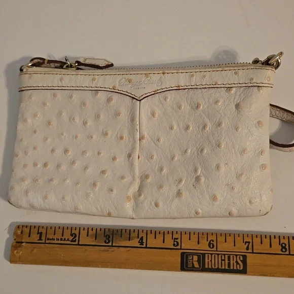 DOONEY & BOURKE White Ostrich Leather Wristlet - Picture 10 of 10